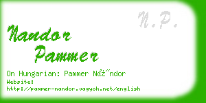 nandor pammer business card